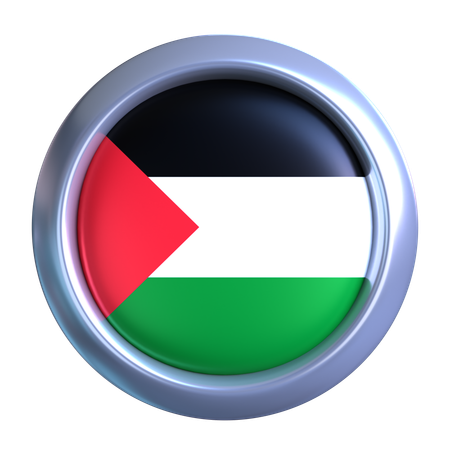 Palestine Flag Emblem  3D Icon