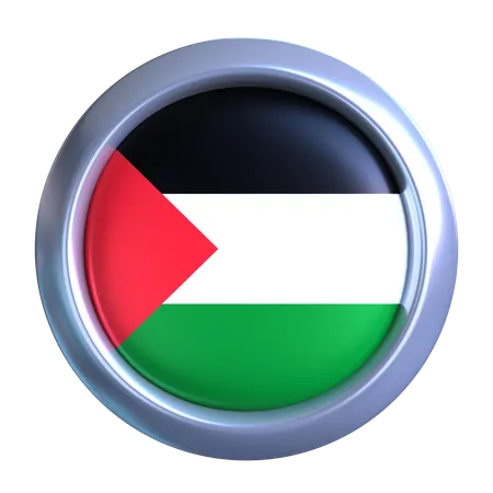 Palestine Flag Emblem  3D Icon