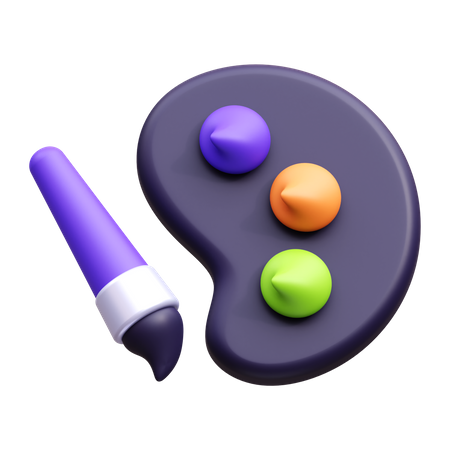 Paleta de acuarela  3D Icon