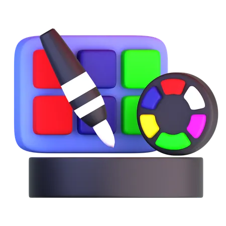 Paleta de color  3D Icon
