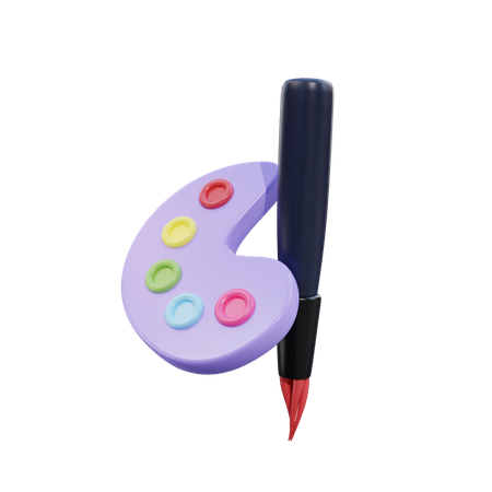 Paleta de colores  3D Illustration