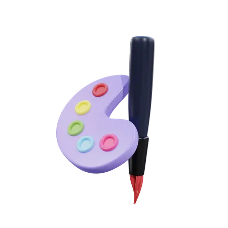 Paleta de colores  3D Illustration