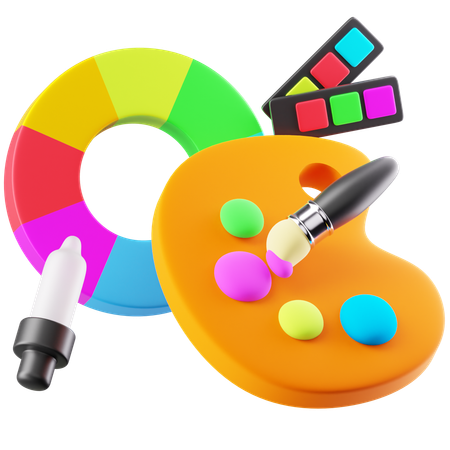 Paleta de cores  3D Icon