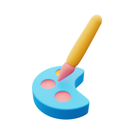 Paleta de cores  3D Illustration