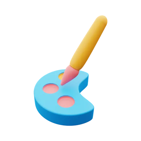 Paleta de cores  3D Illustration