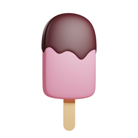 Paleta de fresa  3D Illustration