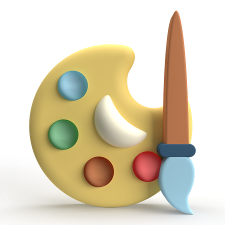 Paleta de pintura  3D Icon