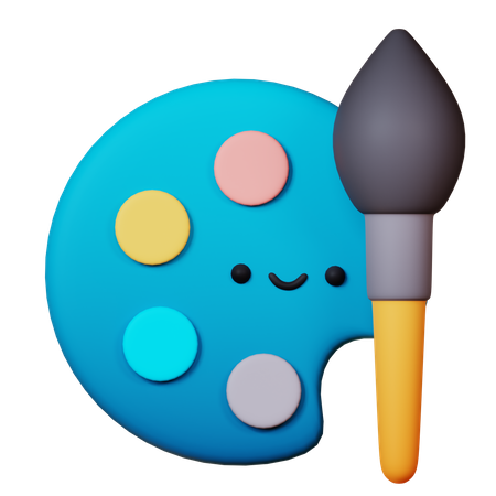 Paleta de tinta  3D Icon