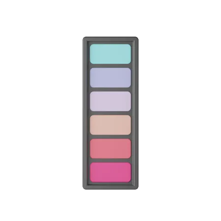 Paleta De Colores De Objetos De Maquillaje 3 D 3D Icon