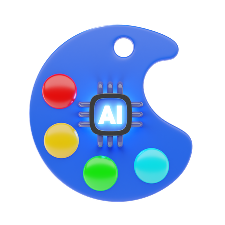 Paleta de pintura  3D Icon