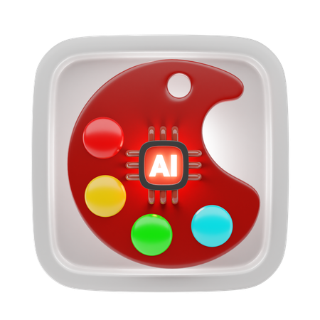 Paleta de pintura  3D Icon