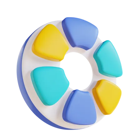 Paleta de cores do círculo  3D Icon