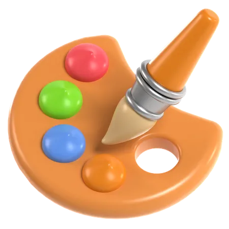 Palette and Brush  3D Icon
