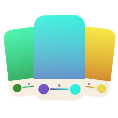 Palette de couleurs dégradées  3D Icon