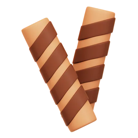 Palito de chocolate  3D Icon