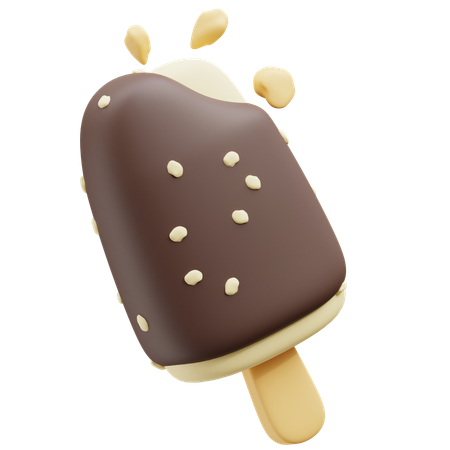 Palito de helado de chocolate  3D Icon