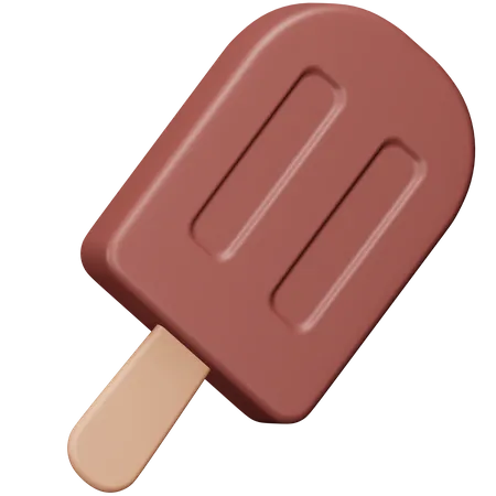 Palito de helado de chocolate  3D Icon