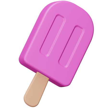 Palito de helado de fresa  3D Icon