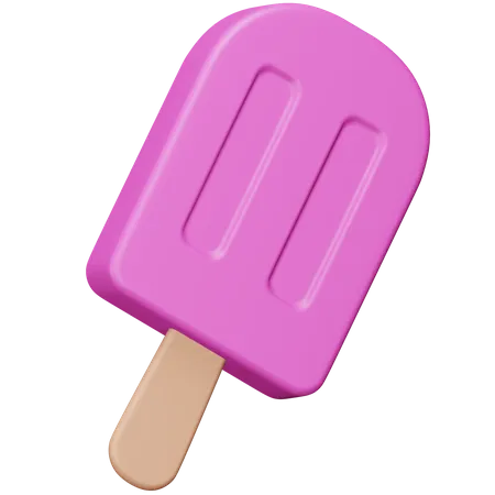 Palito de helado de fresa  3D Icon