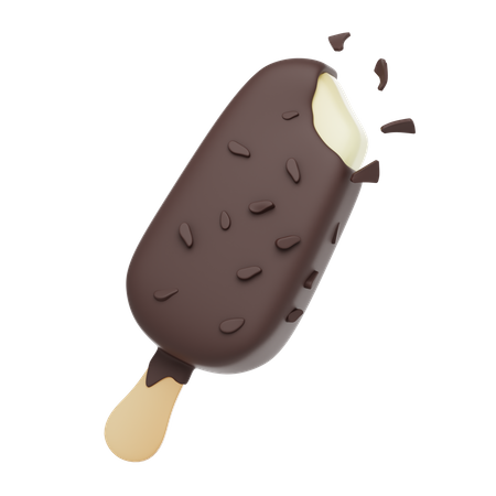 Palito de sorvete de chocolate  3D Icon