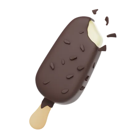 Palito de sorvete de chocolate  3D Icon