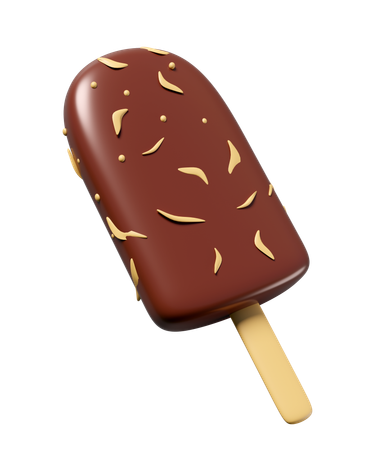 Palitos de helado de chocolate  3D Icon