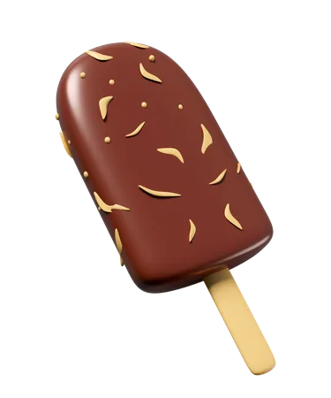 Palitos de helado de chocolate  3D Icon