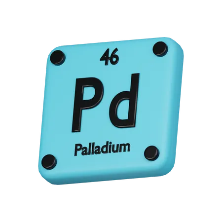 Palladium Element 3 D Icon 3D Icon