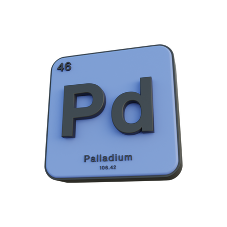 Palladium  3D Illustration