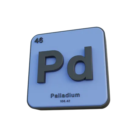 Palladium  3D Illustration