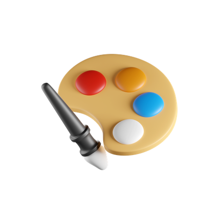 Pallette And Brush  3D Icon