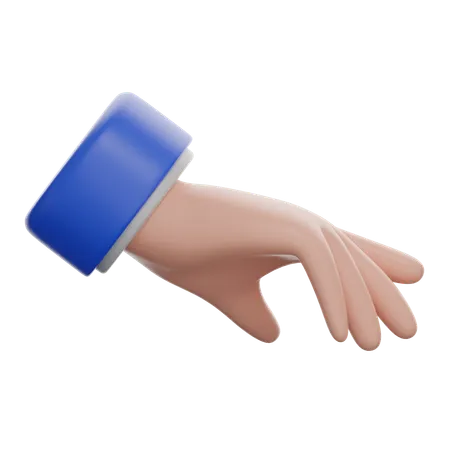 Palm Down Hand  3D Icon