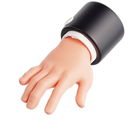 Palm Down Hand Gesture  3D Icon