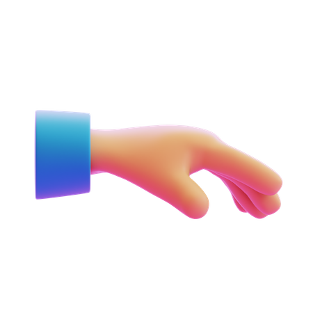 Palm Down Hand Gesture  3D Icon