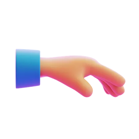 Palm Down Hand Gesture  3D Icon