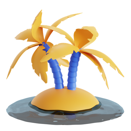 Palm Island  3D Icon