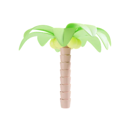 Palm Tree Beach 3 D Illustration 3D Icon