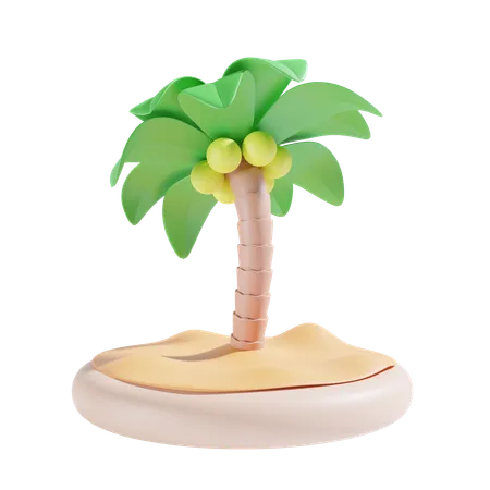 Palm Tree For Travel 3 D Illustration 3D Icon