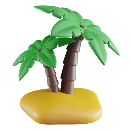 3 D Illustration Of Palm Tree 3D Icon