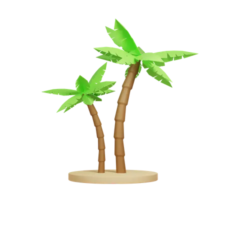 Palm Trees  3D Illustration