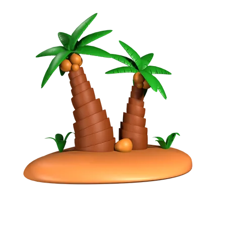 Palm Trees  3D Icon