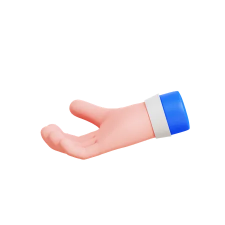 Palm Up Hand Gesture  3D Icon