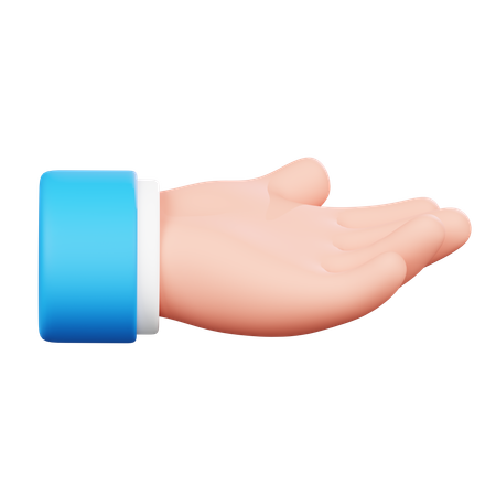 Palm Up Hand Gesture  3D Icon
