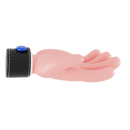 Palm Up Hand Gesture  3D Icon