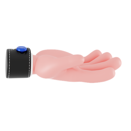 Palm Up Hand Gesture  3D Icon