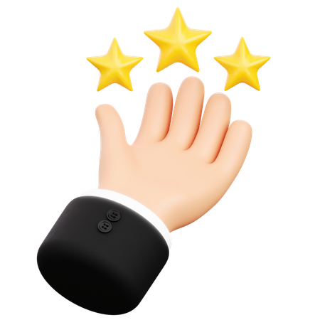Palm with Rising Stars  3D Icon