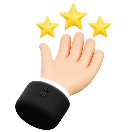 Palm with Rising Stars  3D Icon