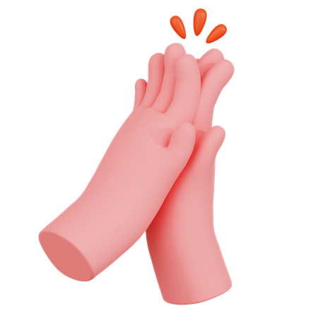 Mão batendo palmas  3D Icon