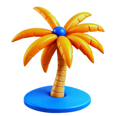Palmeira de praia  3D Icon