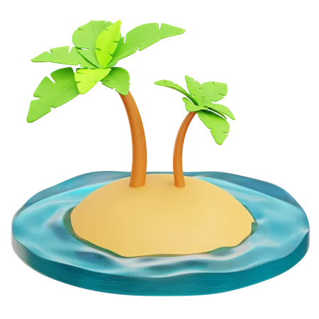 Palmeninsel  3D Icon